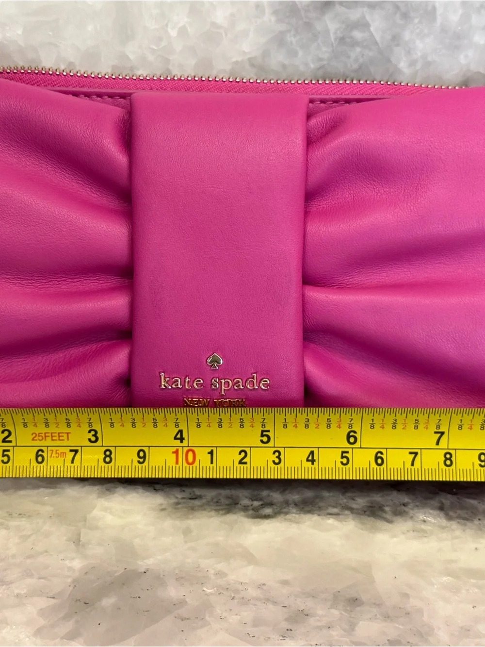 kate spade Pink Bow-Front Wristlet Clutch
